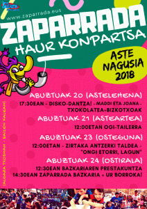 ZAPARRADA 2018 EGITARAUA